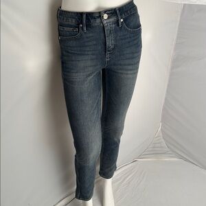 White House Black Market blue high-rise sculpt straight jeans